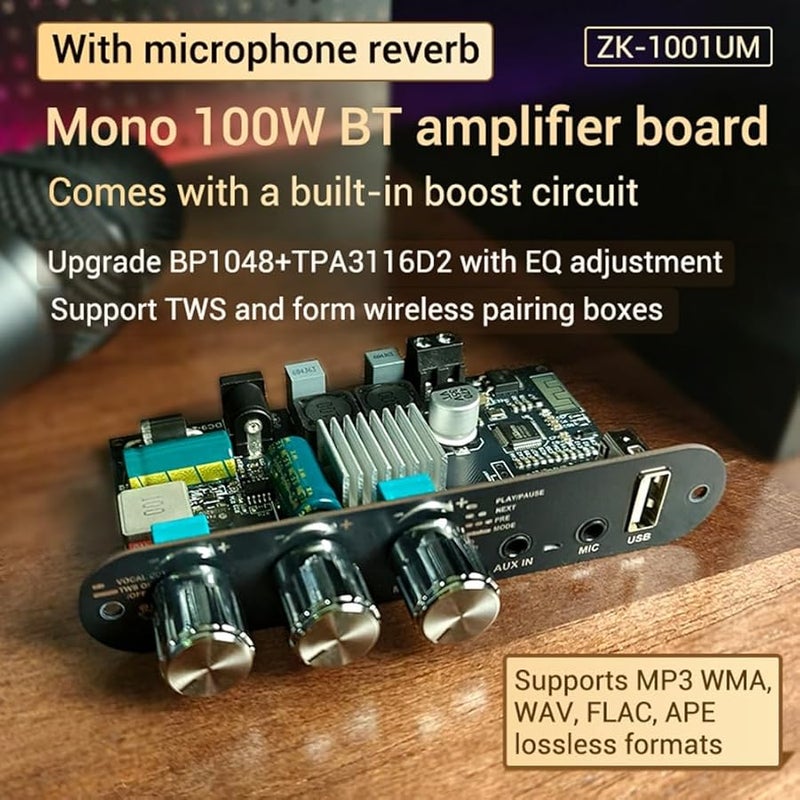 100W Bluetooth 5 0 Stereo Digital Power Amplifier Module Board Audio 1001UM - Image 2